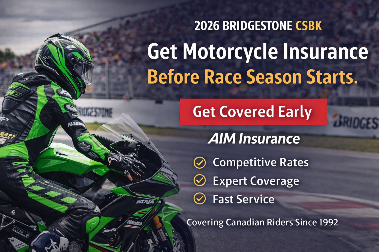2026 CSBK Motorcycle Insurance Banner – AIM Insurance Canada